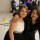 Teacher and students at father-daughter dance